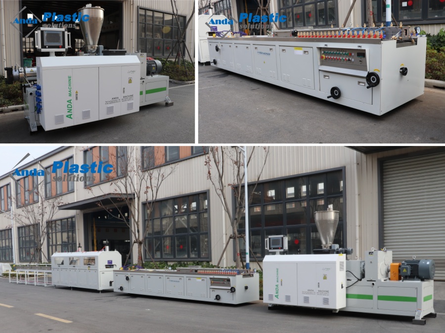 टचस्क्रीन पीवीसी प्रोफाइल एक्सट्रूज़न लाइन 