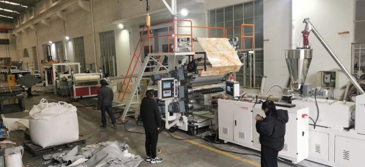 पीवीसी मार्बल शीट मशीन, पीवीसी मार्बल शीट मेकिंग मशीन, पीवीसी लेमिनेट शीट प्रोडक्शन लाइन 