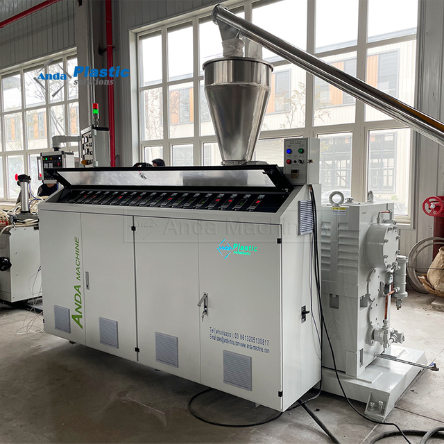 एसजेएसजेड 65/138 शंक्वाकार ट्विन स्क्रू प्लास्टिक एक्सट्रूडर मशीन पीवीसी शीट एक्सट्रूडर मशीन