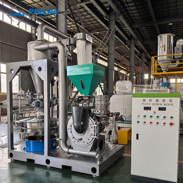 Anda भारी शुल्क ऊर्जा की बचत पीवीसी प्लास्टिक पुलवराइज़र पाउडर ग्राइंडर मशीन