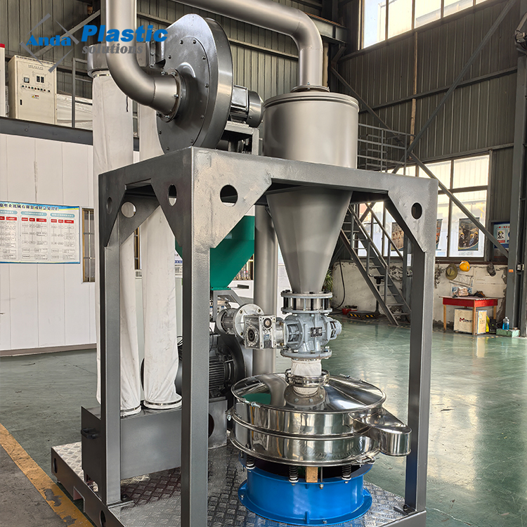 Anda भारी शुल्क ऊर्जा की बचत पीवीसी प्लास्टिक पुलवराइज़र पाउडर ग्राइंडर मशीन